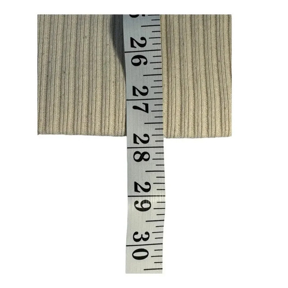 ZARA Women’s Small Yellow and White Striped Knit Rustic Sweater Vest Oversized - Picture 7 of 9